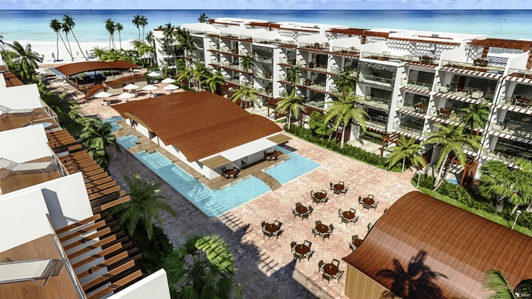 Complejo Turístico de Apartamentos Frente a la Playa en La Romana ID 3021