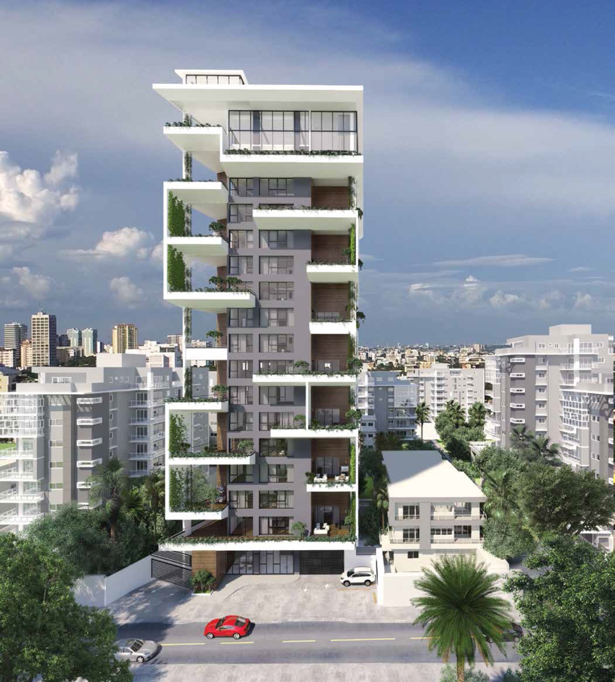 Exclusiva Torre Residencial de 21 Niveles de tan sólo 16 Apartamentos en Paraiso ID 2682